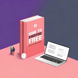 Create a book cover with the title 'How to Start Drop shipping For Free - The Ultimate Guide'