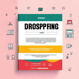 Design an ebook cover page with the title 'The Ultimate Guide to Start Dropshipping For Free'