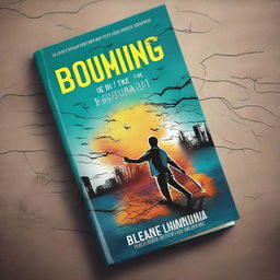 Design a captivating book cover for a book titled 'Booming In The Cracks'