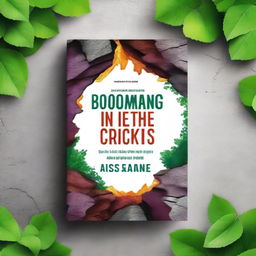 Design a book cover titled 'Booming In The Cracks: Reframing challenges for unstoppable progress' by Asaare A