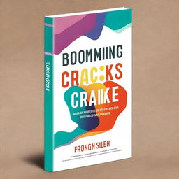 Design a book cover titled 'Booming in the cracks: Reframing challenges for unstoppable progress'