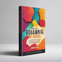 Design a book cover titled 'Booming in the cracks: Reframing challenges for unstoppable progress'