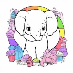 Create a colorful, cute cover for a coloring book titled '200 Cute & Simple Epic Coloring Collection