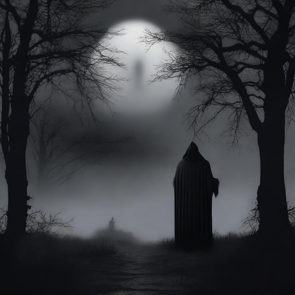 Create a dark and haunting image representing a dark soul