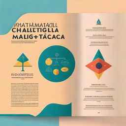 A bilingual book cover in English and Portuguese with the titles 'Mathematical Challenges' and 'Desafios de Matemática'