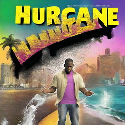 Create a book cover for 'Hurricane Money,' an urban hip-hop drama set in Miami, Florida