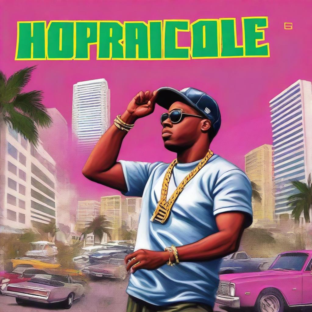 Create a book cover for 'Hurricane Money,' an urban hip-hop drama set in Miami, Florida