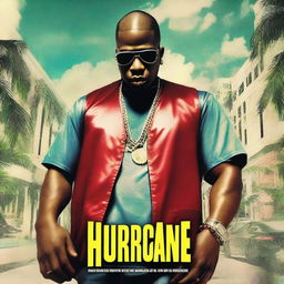 Create a book cover for 'Hurricane Money,' an urban hip-hop drama set in Miami, Florida