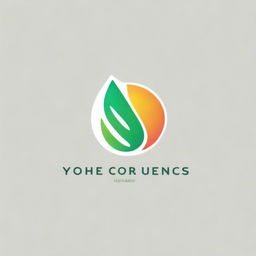 Create an expressive solar company logo featuring an HD leaf shaped like a hand holding the sun