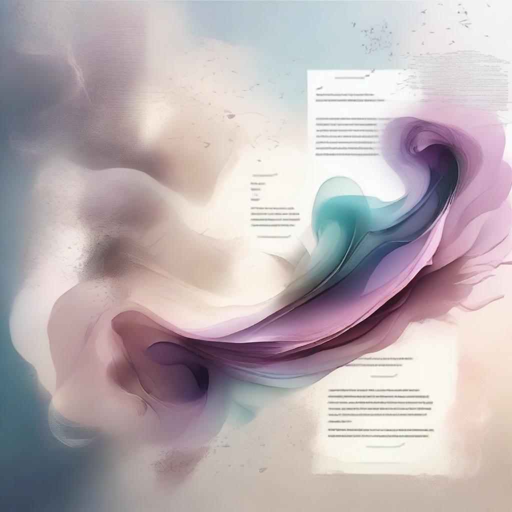 Create a visually captivating digital artwork that represents the beauty and depth of poetry