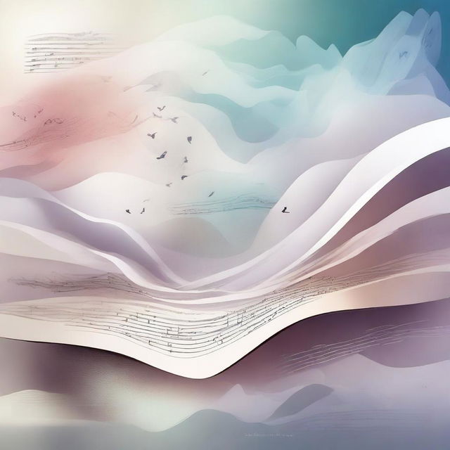 Create a visually captivating digital artwork that represents the beauty and depth of poetry