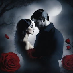 Create a book cover for a dark romance novel