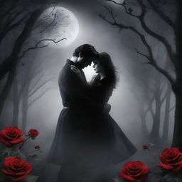 Create a book cover for a dark romance novel