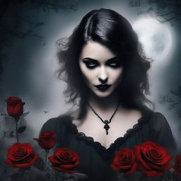 Create a book cover for a dark romance novel