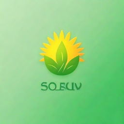 Create a logo for a solar company featuring a photorealistic, highly detailed leaf