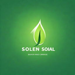 Create a logo for a solar company featuring a photorealistic, highly detailed leaf