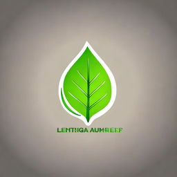 Create a logo for a solar company featuring a photorealistic, highly detailed leaf with intricate leaf lines