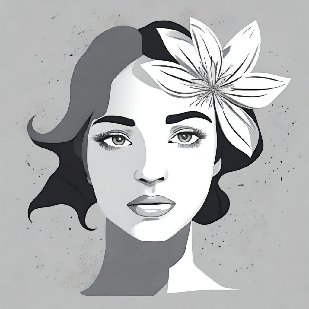 Create an image featuring a lady's face