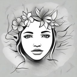 Create an image featuring a lady's face