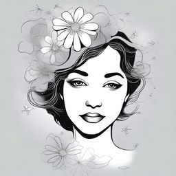 Create an image featuring a lady's face