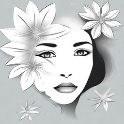 Create an image featuring a lady's face