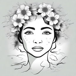 Create an image of a lady's face