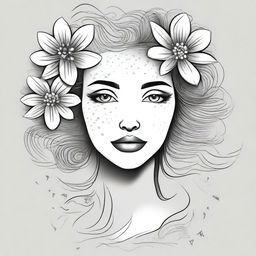 Create an image of a lady's face