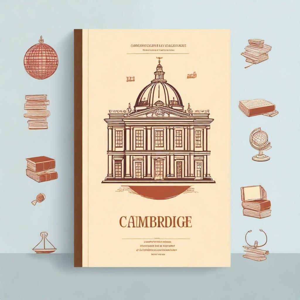 Create a book cover for an English language learning book titled 'Cambridge B2'