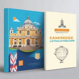 Create a book cover for an English language learning book titled 'Cambridge B2'