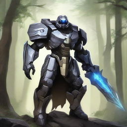 Create an image of the Arbiter from Halo reimagined as a character in a D&D campaign