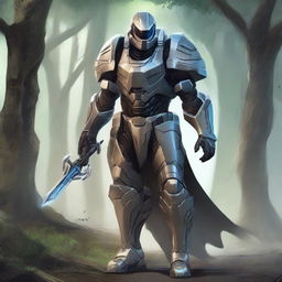 Create an image of the Arbiter from Halo reimagined as a character in a D&D campaign