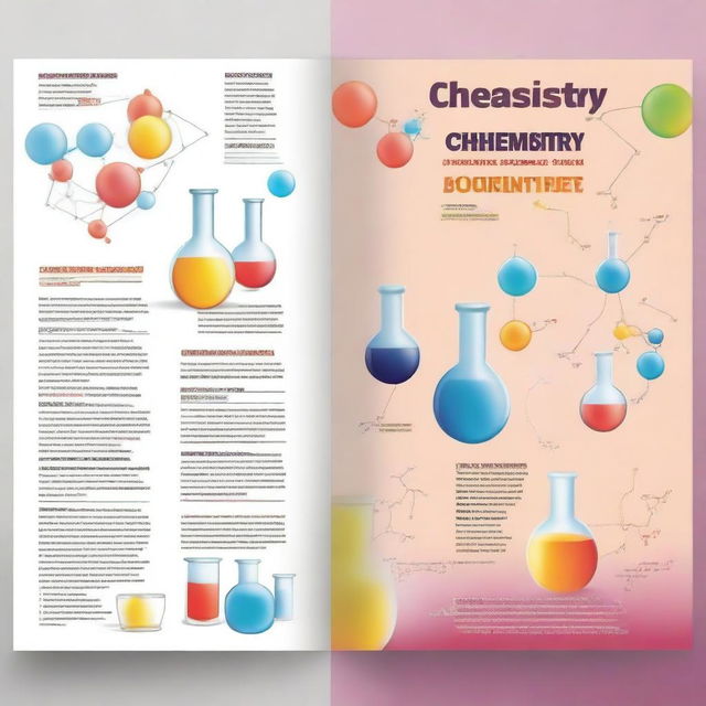 Create a front and back cover for a 12th-grade Chemistry study book titled 'Chemistry MHT-CET'