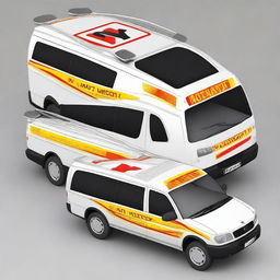 Create a detailed design for a German Notarzt Einsatzfahrzeug (emergency doctor's vehicle)