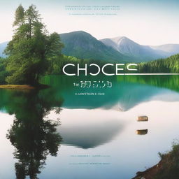 A movie poster for a film titled 'The Choice' featuring a serene lake with a white car parked in front of it