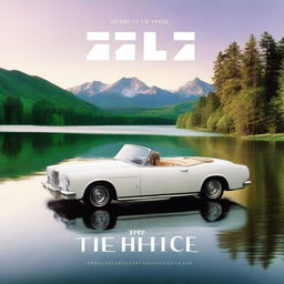 A movie poster for a film titled 'The Choice' featuring a serene lake with a white car parked in front of it