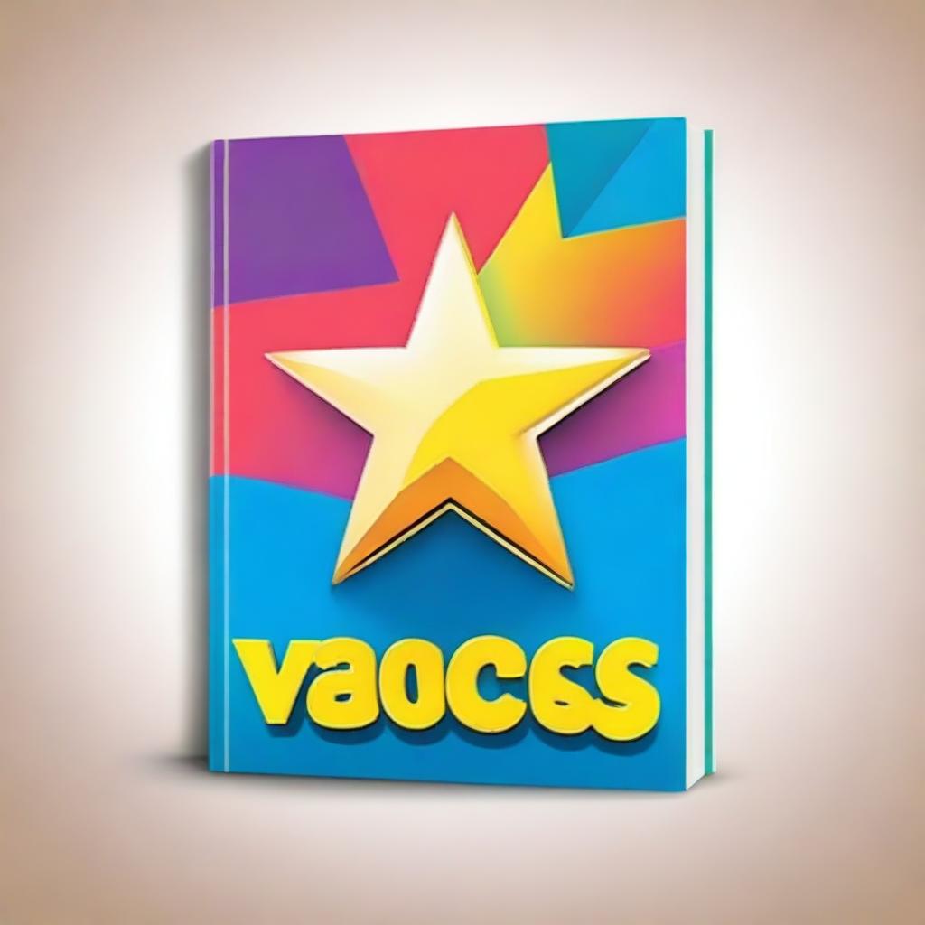 An educational vocabulary book cover featuring a vibrant success star logo