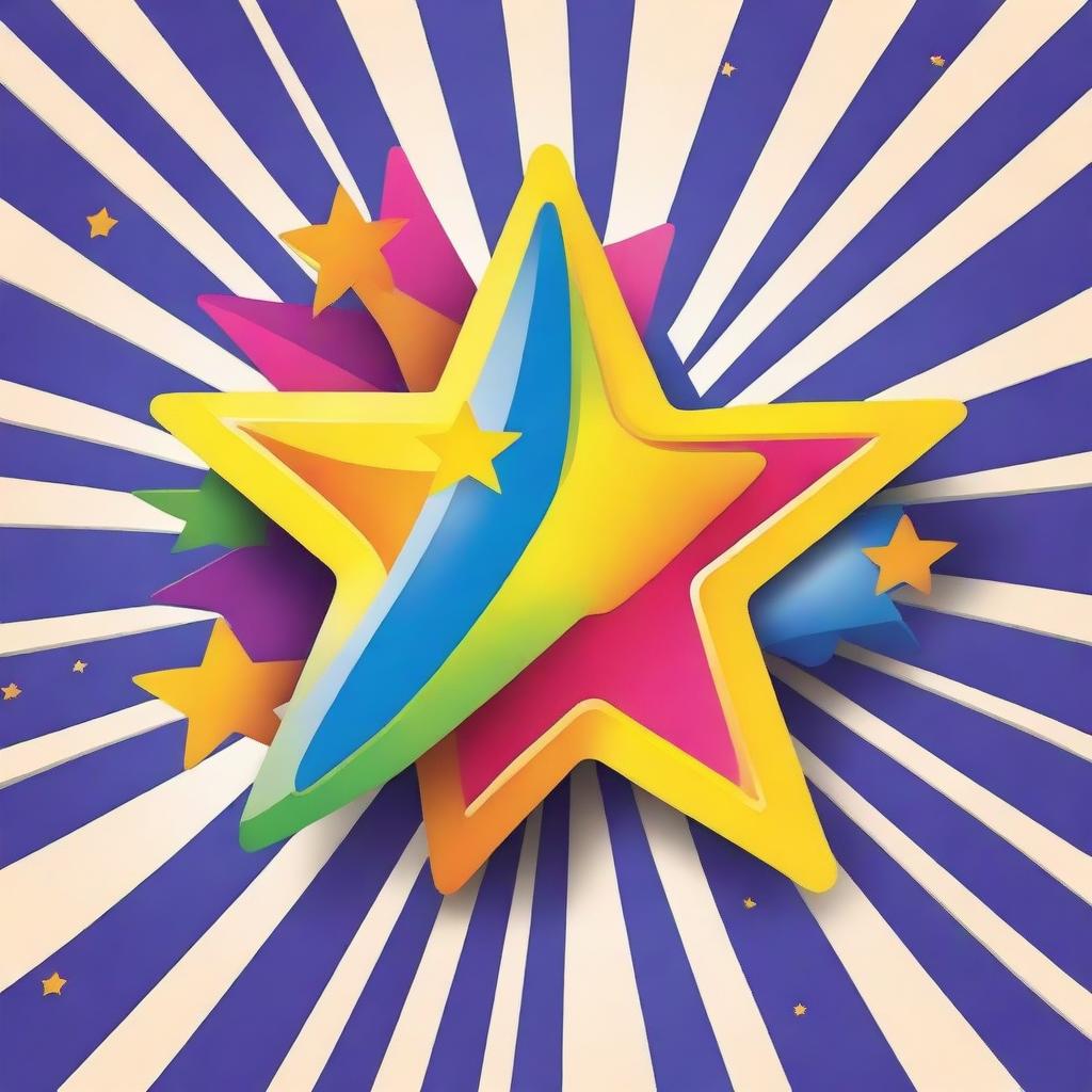 An educational vocabulary book cover featuring a vibrant success star logo