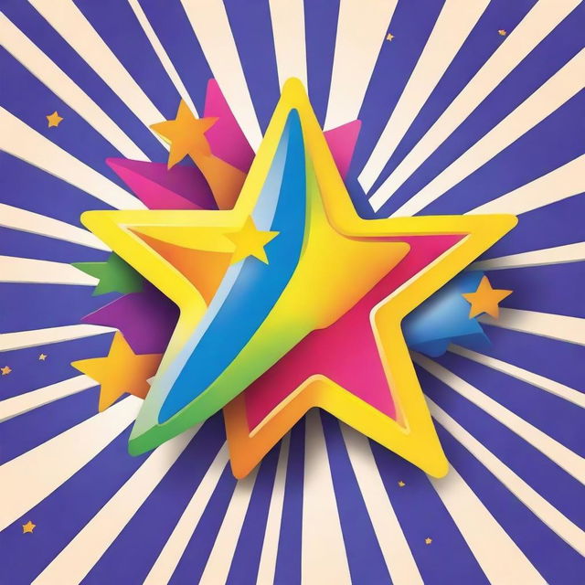 An educational vocabulary book cover featuring a vibrant success star logo