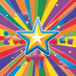 An educational vocabulary book cover featuring a vibrant success star logo