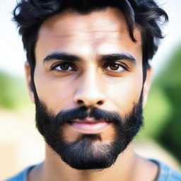 A close-up image of a man's light brown eyes