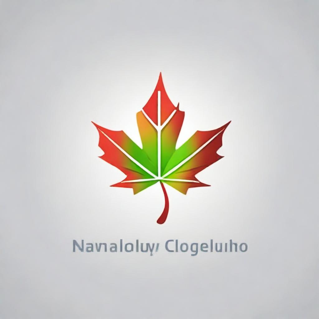 Create a logo for a solar company featuring a photorealistic, highly detailed maple leaf