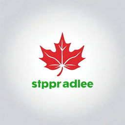 Create a logo for a solar company featuring a photorealistic, highly detailed maple leaf