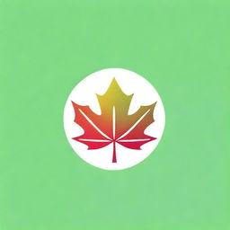 Create a logo for a solar company featuring a photorealistic, highly detailed maple leaf