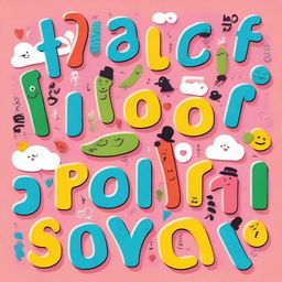 Create a comical and fun font with playful and whimsical characters