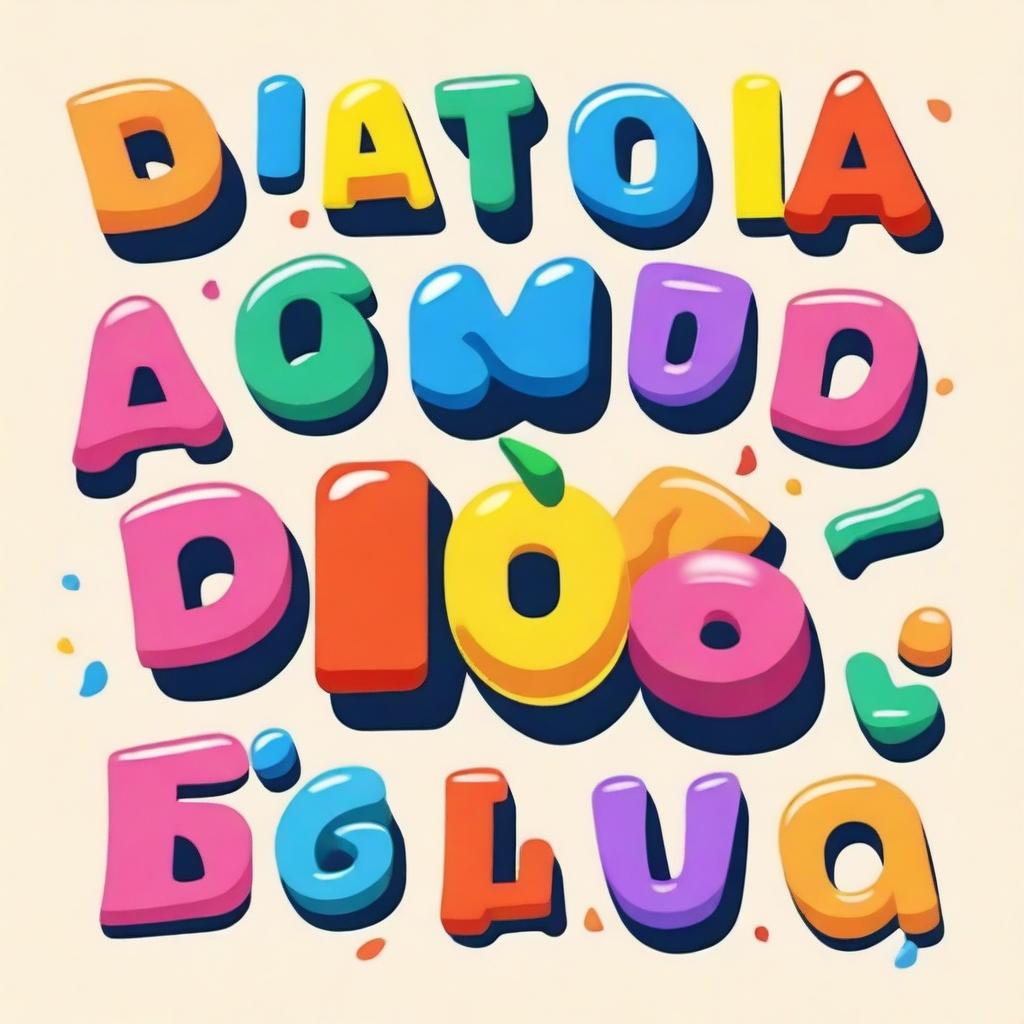 Create a comical and fun font with playful and whimsical characters, but with an elegant touch