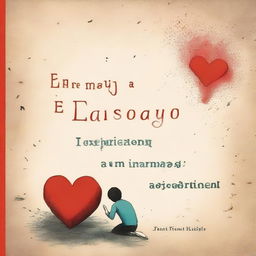 A book cover for a real-life story titled 'Entre Amores e Desilusões: Confissões de um Coração Inexperiente,' which translates to 'Between Loves and Disappointments: Confessions of an Inexperienced Heart