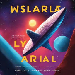 A book cover featuring a prominent star and a spaceship