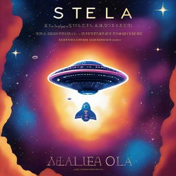 A book cover featuring a prominent star and a spaceship