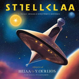 A book cover featuring a prominent star and a spaceship