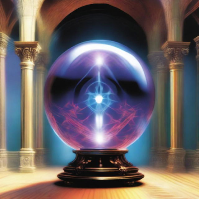 Shadowcatcher approached a large crystal sphere placed on a pedestal in the center of the hall